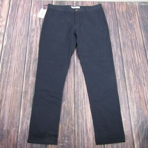 Collars & Co. Pants Mens 32x30 Navy Blue CEO Classic Chino Stretch Cotton Dress